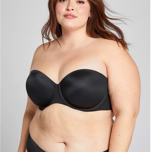 Cacique Intimates And Sleepwear Cacique Multi Way Strapless Bra With Removable Straps In Black